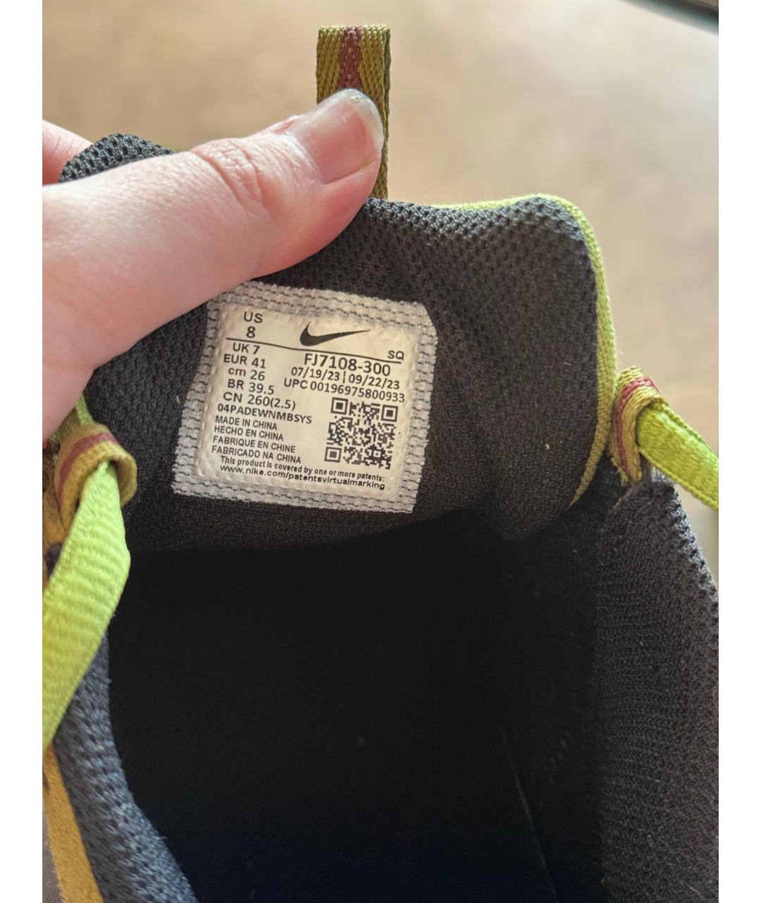 NIKE Салатовые текстильные кроссовки, фото 6