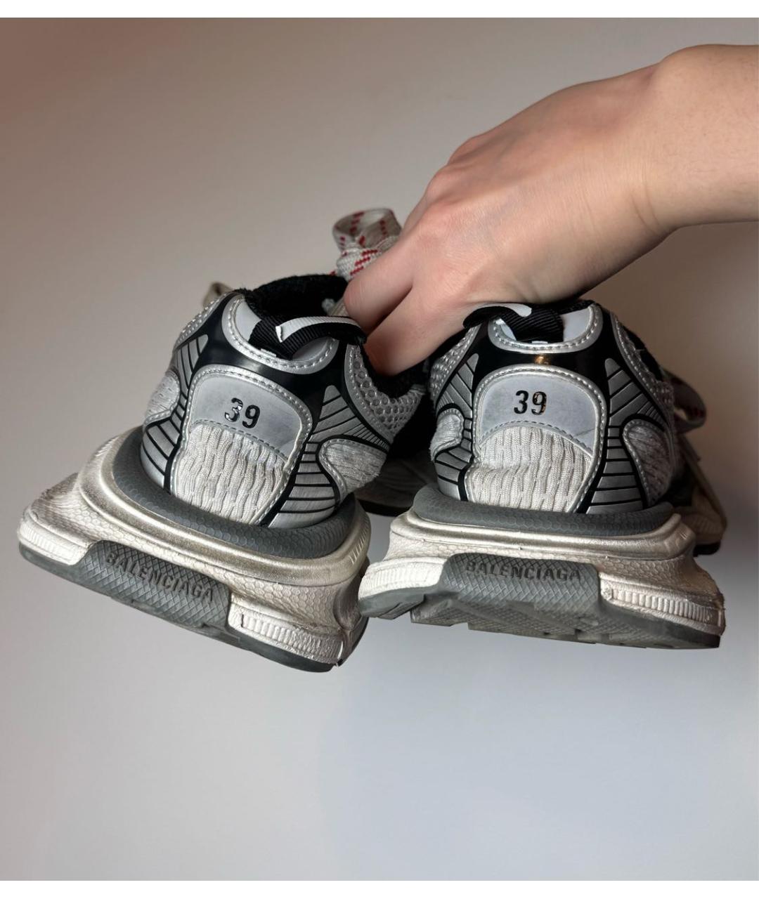 BALENCIAGA Серые текстильные кроссовки, фото 4