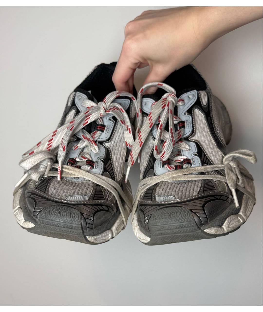 BALENCIAGA Серые текстильные кроссовки, фото 2