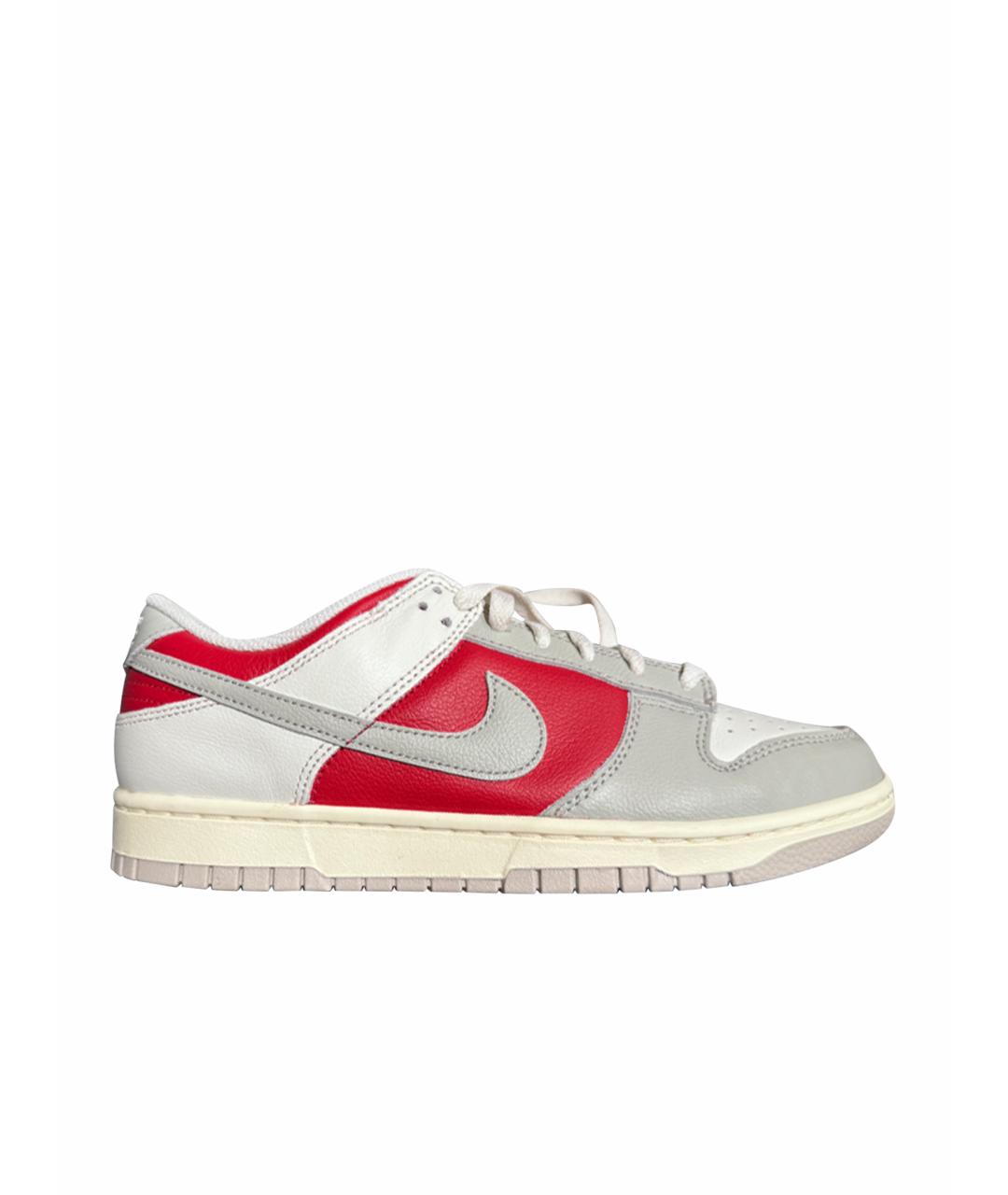 NIKE Белые кожаные низкие кроссовки / кеды, фото 1