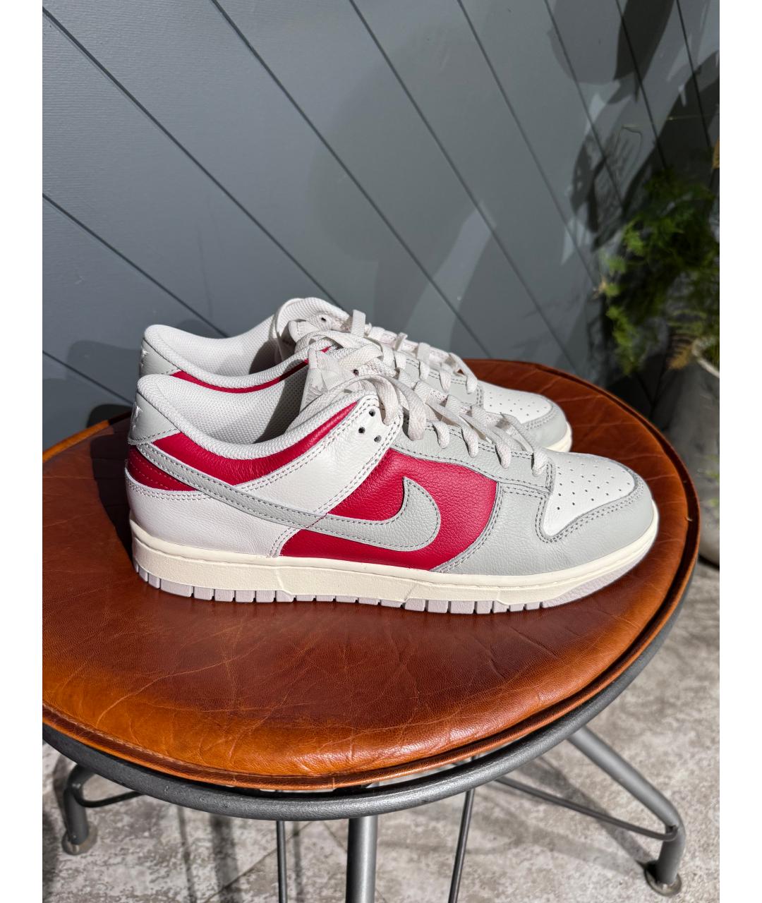 NIKE Белые кожаные низкие кроссовки / кеды, фото 7