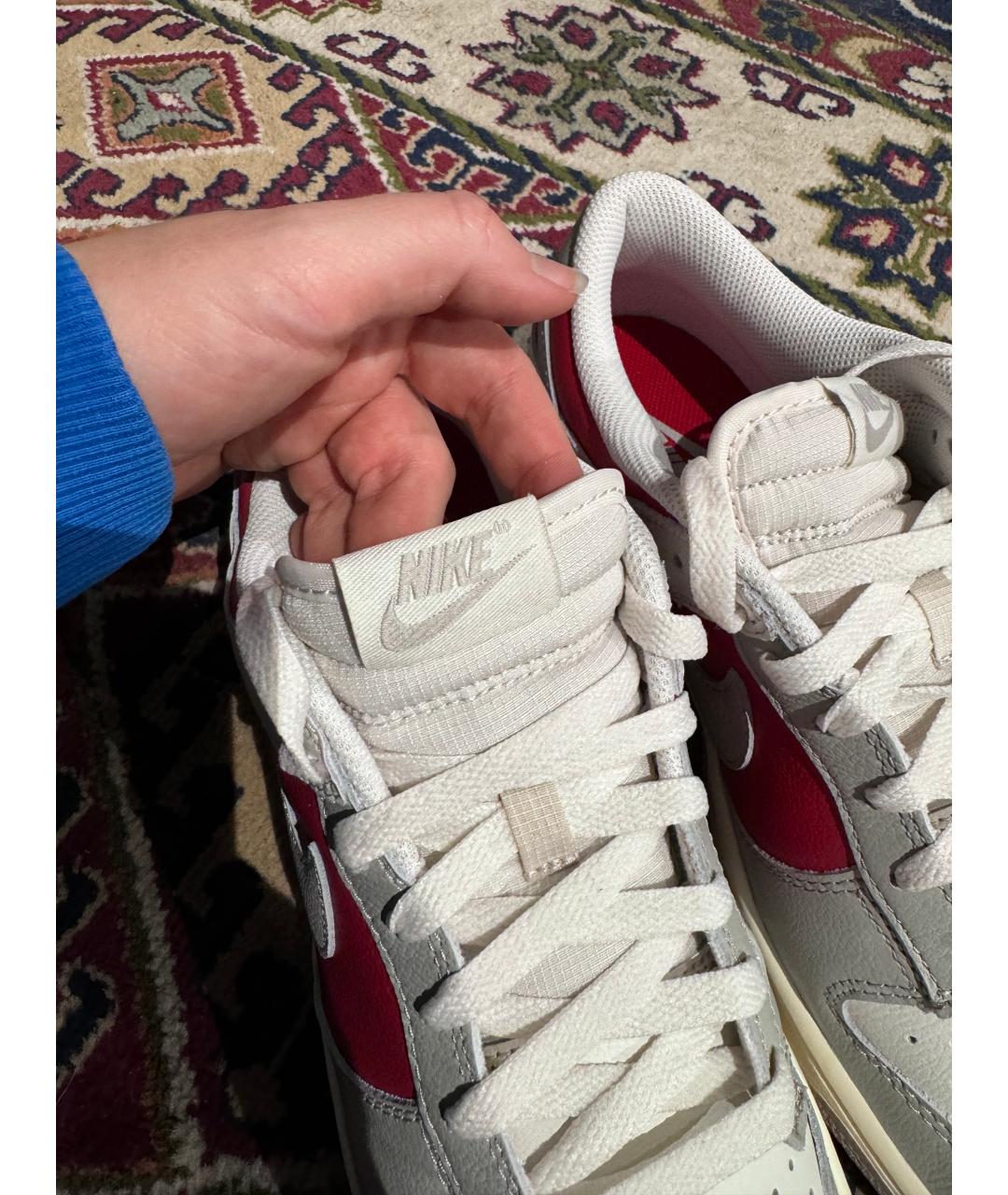 NIKE Белые кожаные низкие кроссовки / кеды, фото 6
