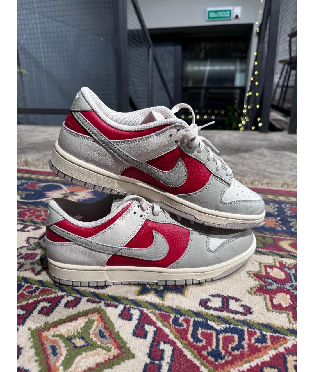 NIKE Белые кожаные низкие кроссовки / кеды, фото 2
