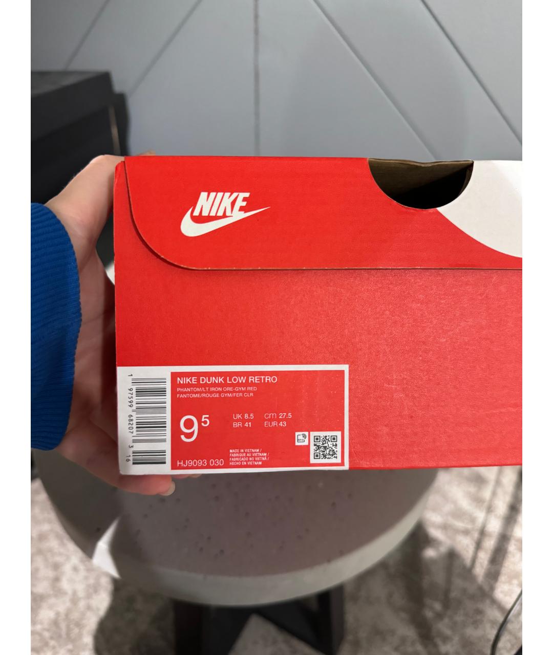NIKE Белые кожаные низкие кроссовки / кеды, фото 4