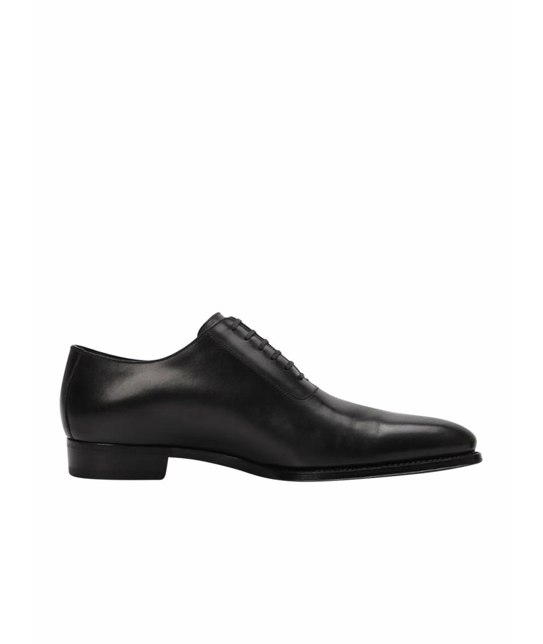 GUCCI Черные кожаные туфли, фото 1