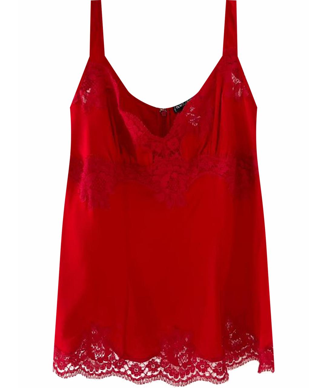 DOLCE&GABBANA Бордовая шелковая майка, фото 1