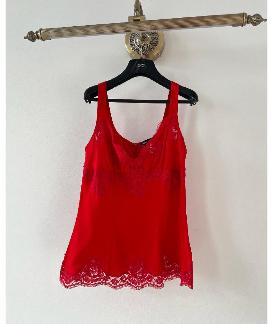 DOLCE&GABBANA Бордовая шелковая майка, фото 10