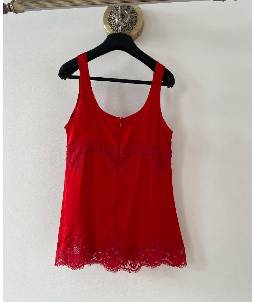 DOLCE&GABBANA Бордовая шелковая майка, фото 2