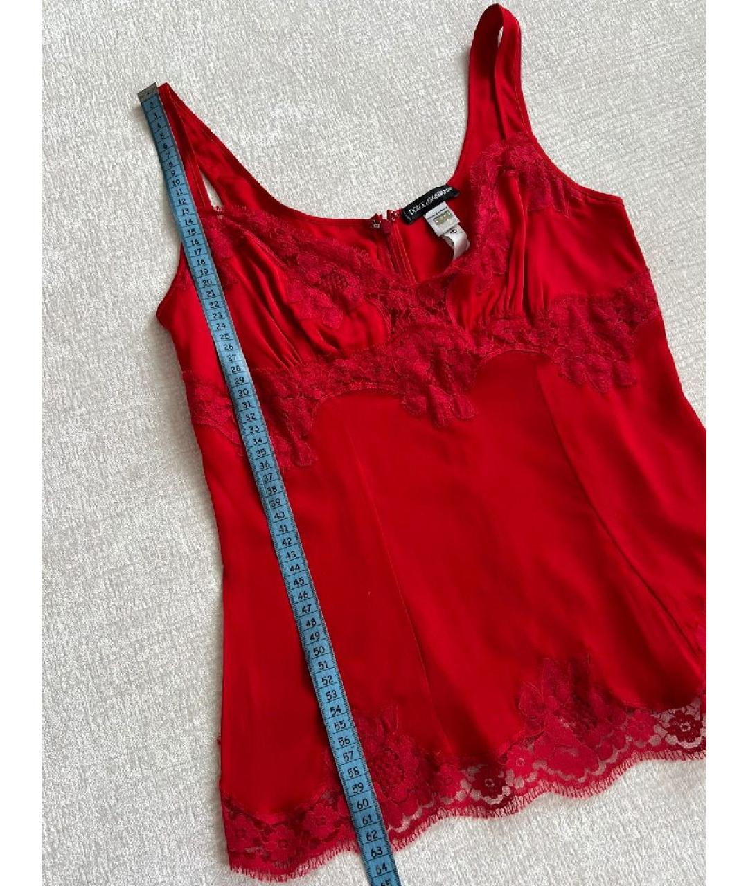 DOLCE&GABBANA Бордовая шелковая майка, фото 5