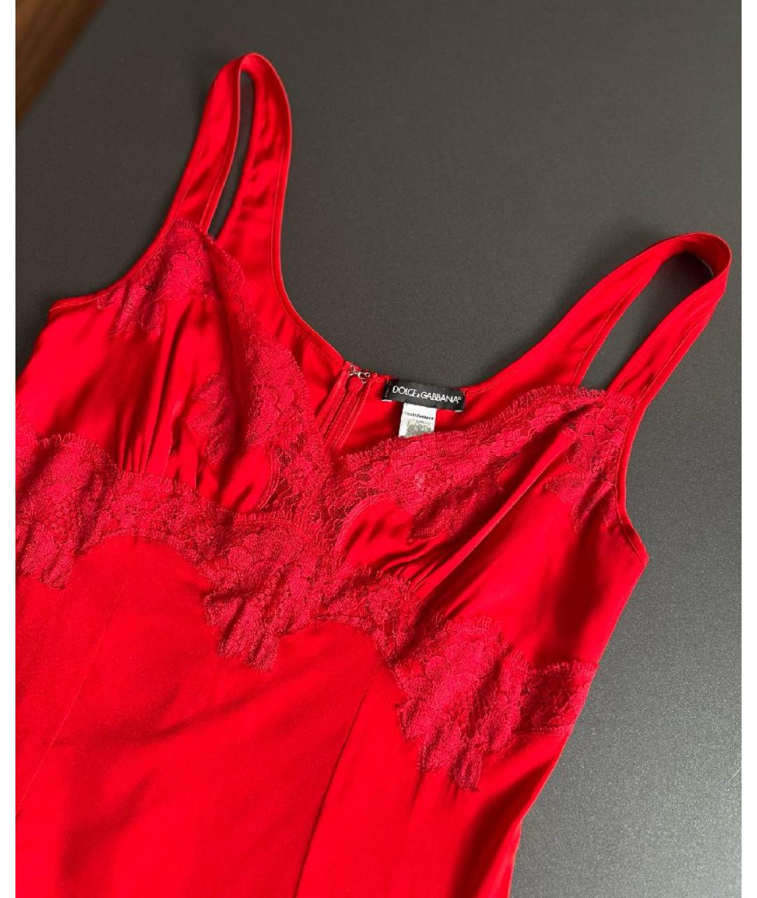 DOLCE&GABBANA Бордовая шелковая майка, фото 3