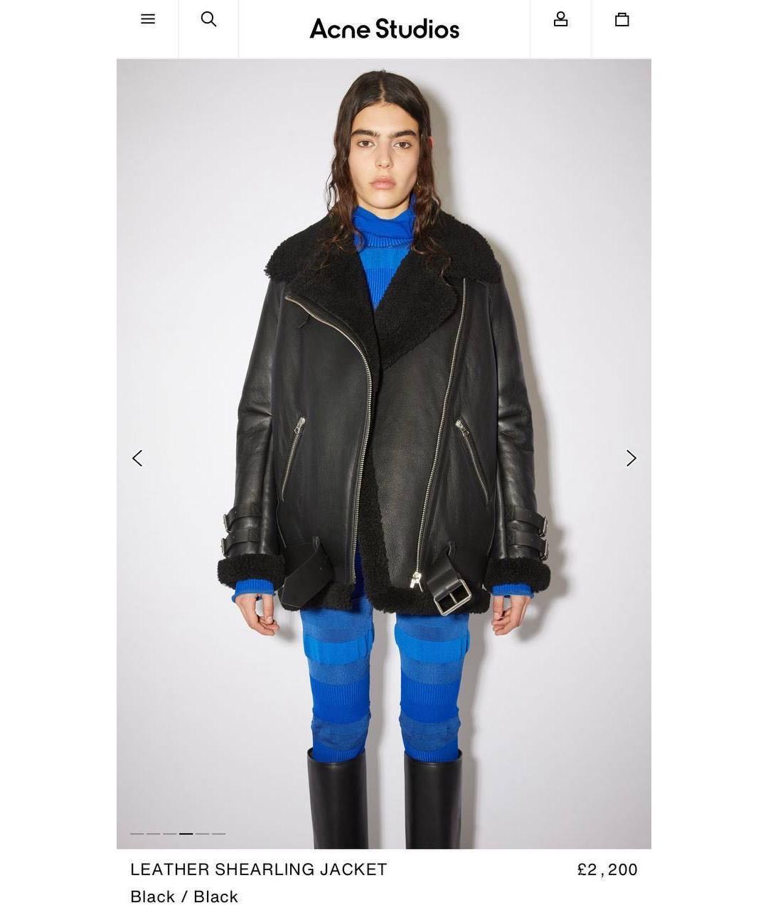 ACNE STUDIOS Черная дубленка, фото 4