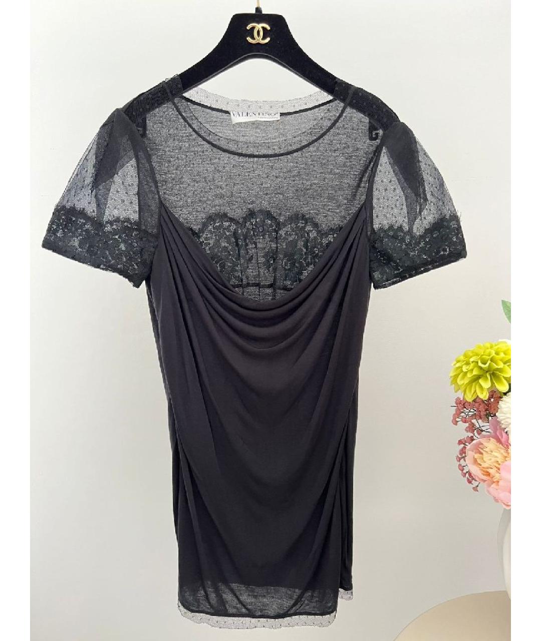 VALENTINO Темно-синяя вискозная майка, фото 10