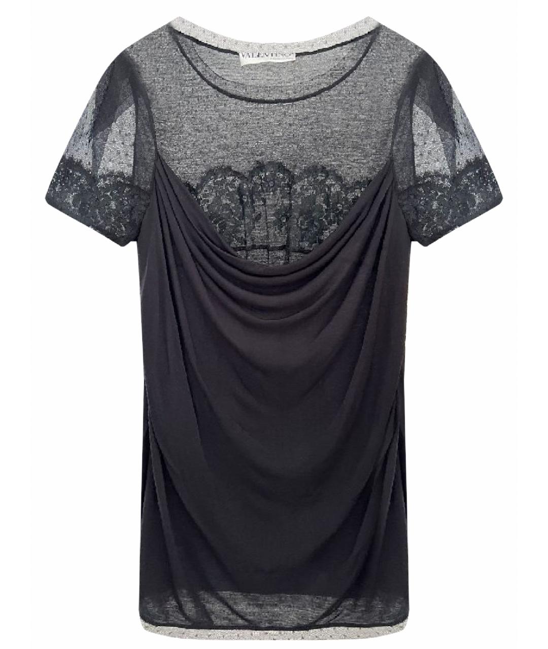 VALENTINO Темно-синяя вискозная майка, фото 11