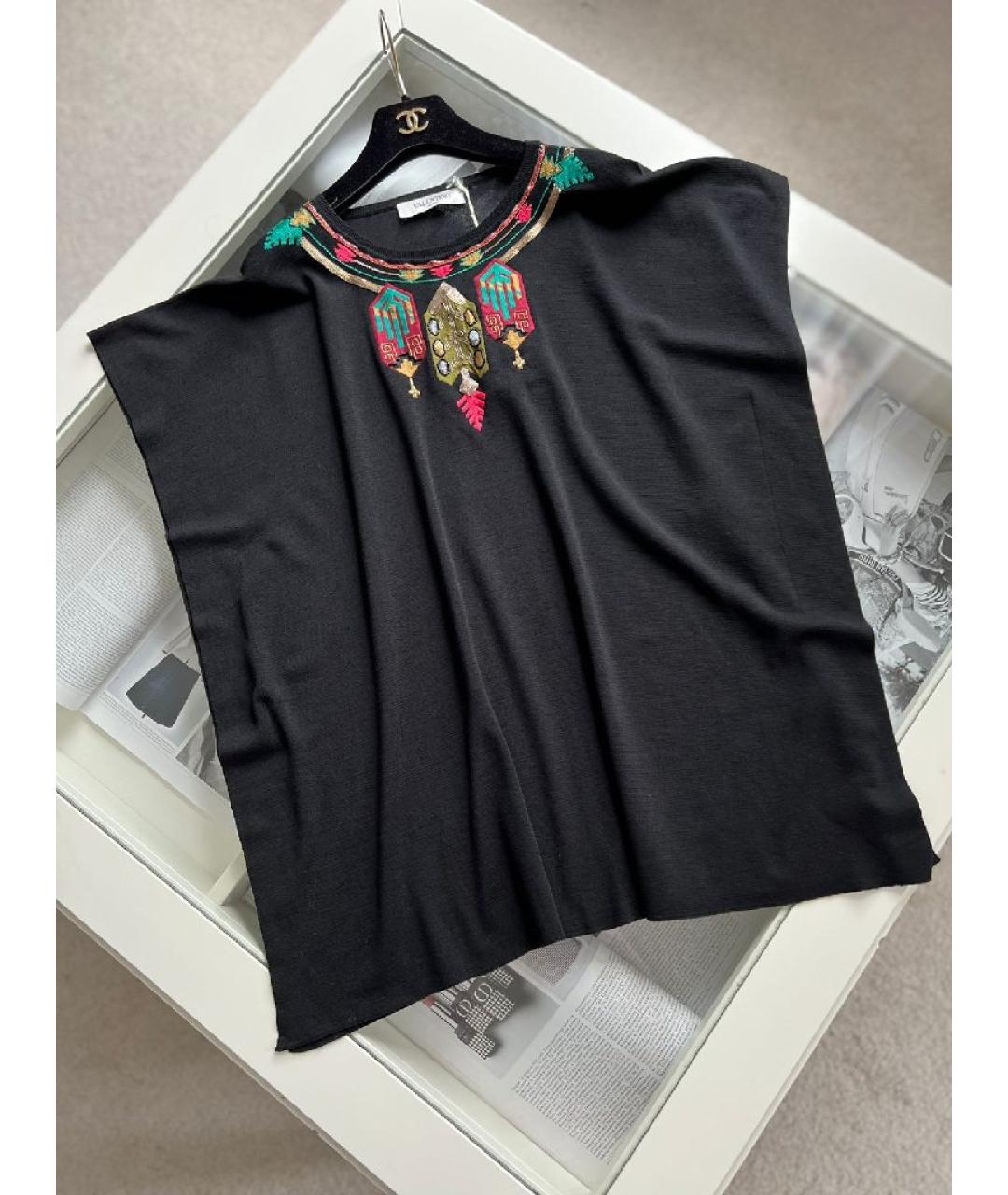 VALENTINO Черная хлопковая футболка, фото 8