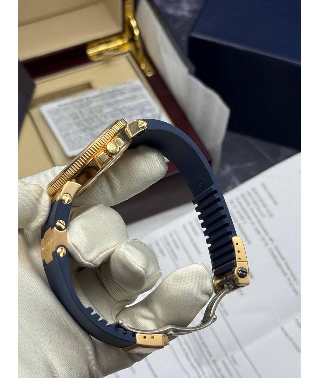 Ulysse Nardin Голубые часы из розового золота, фото 5