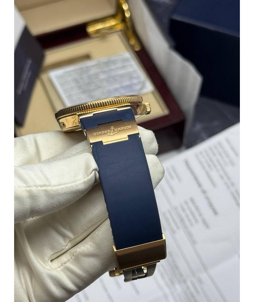 Ulysse Nardin Голубые часы из розового золота, фото 7