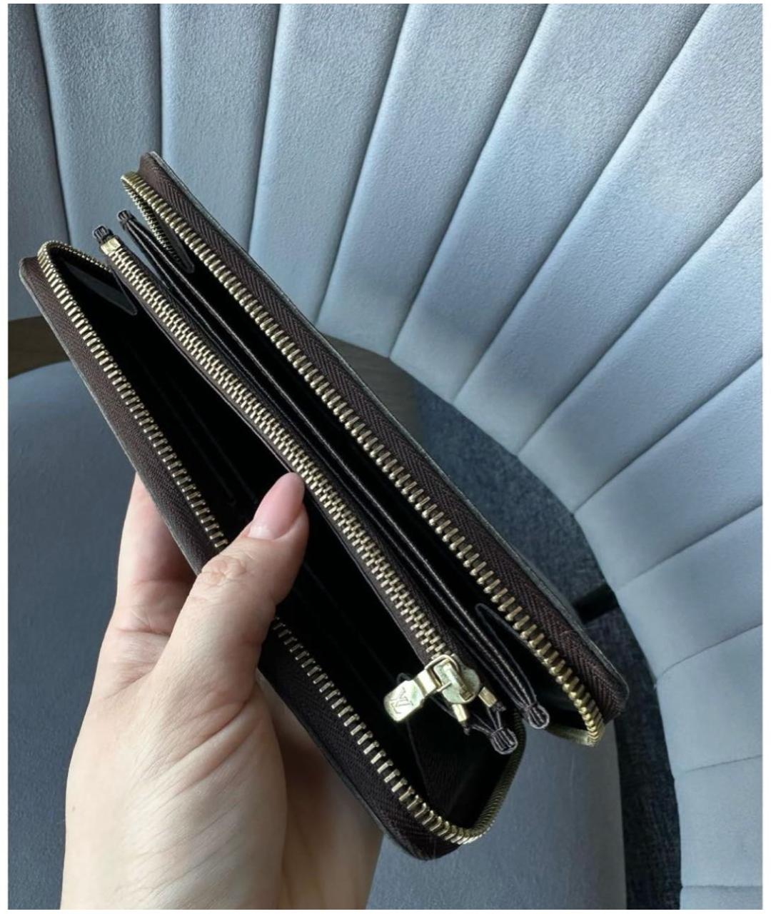 LOUIS VUITTON Коричневый кошелек, фото 6