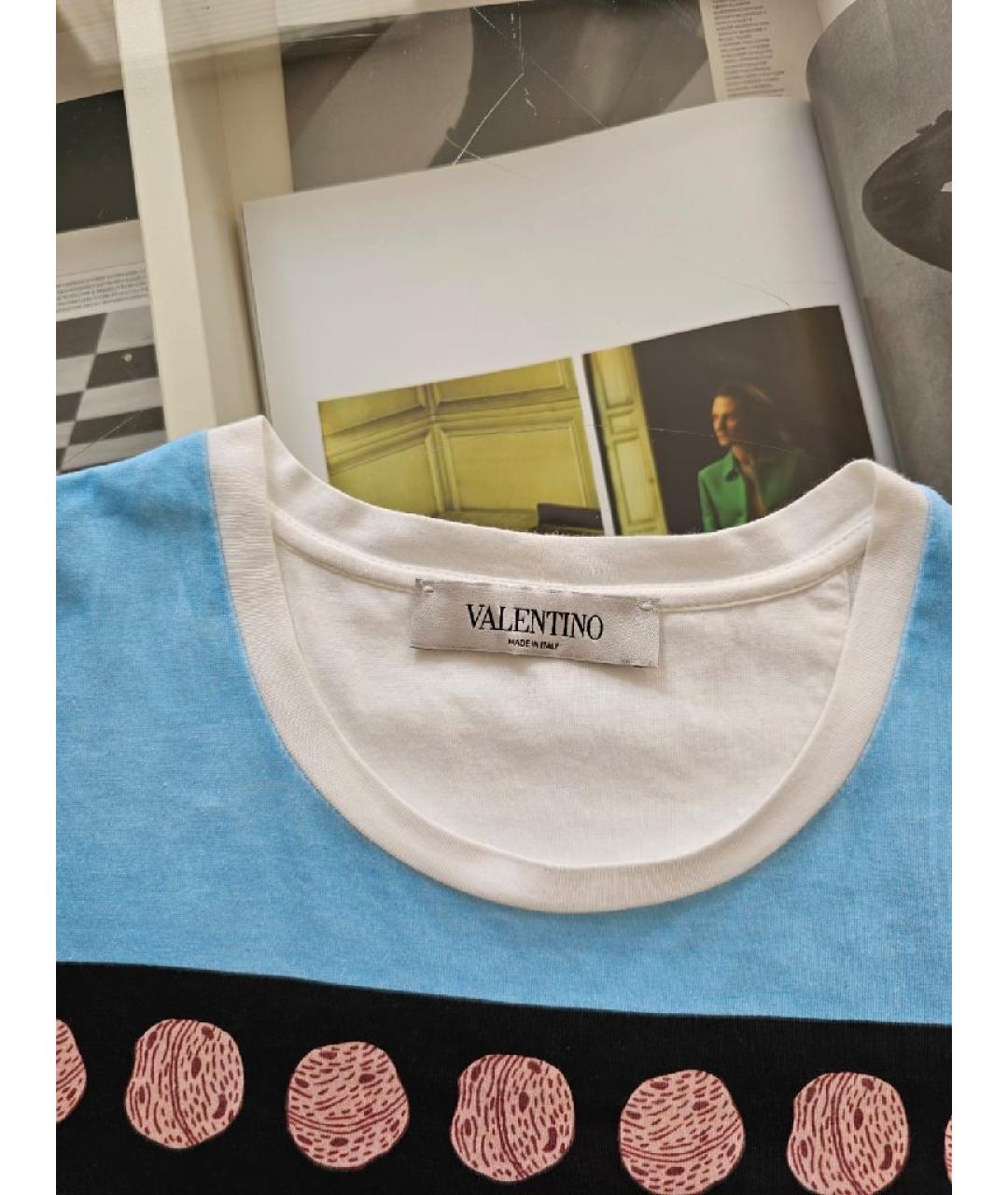 VALENTINO Мульти хлопковая футболка, фото 3