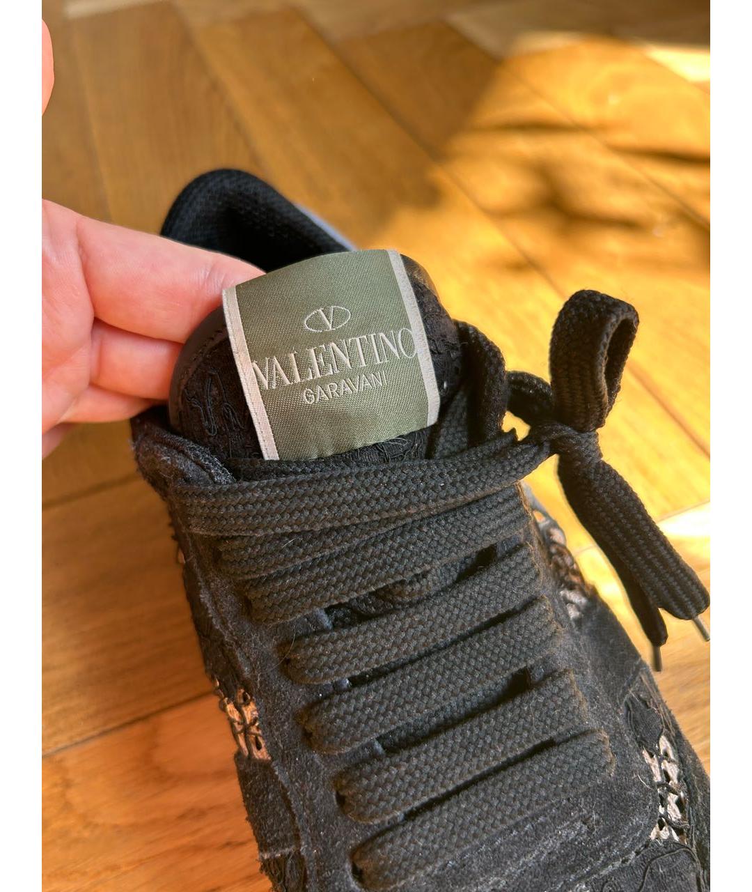 VALENTINO Черные текстильные кроссовки, фото 6