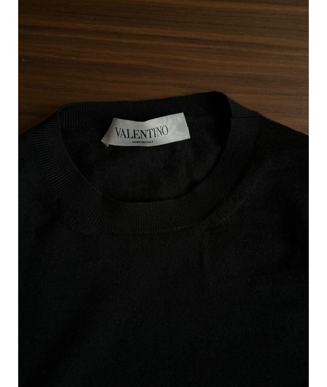 VALENTINO Черная хлопковая футболка, фото 3