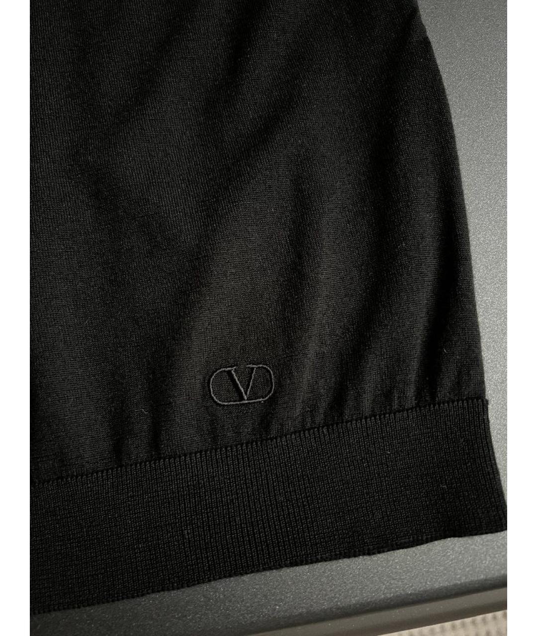 VALENTINO Черная хлопковая футболка, фото 4