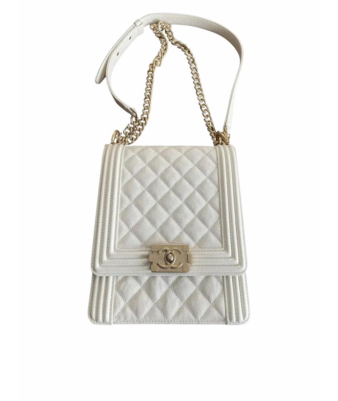 CHANEL Бежевая кожаная сумка через плечо, фото 1