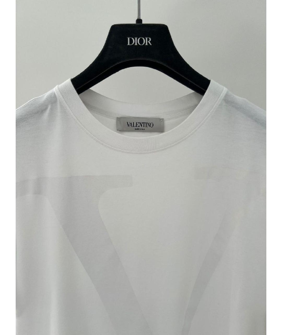 VALENTINO Белая хлопковая футболка, фото 3