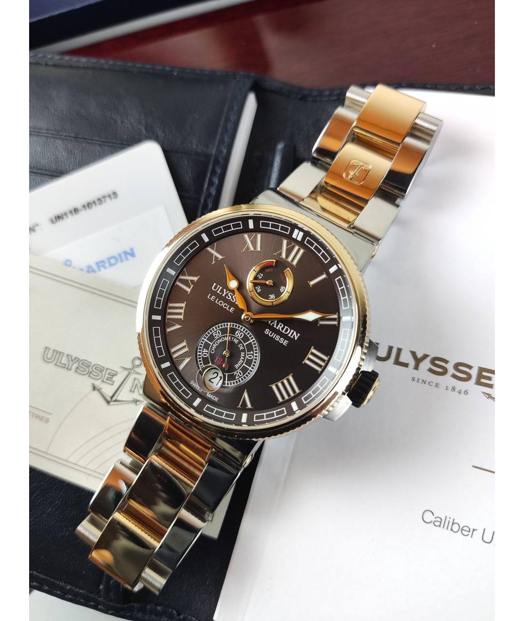 Ulysse Nardin Золотые часы из розового золота, фото 2