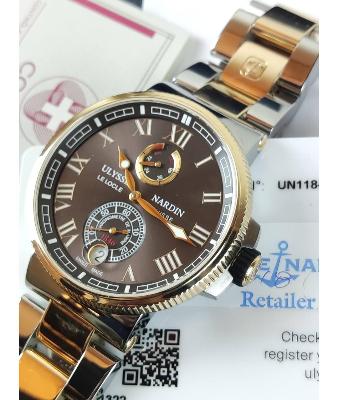 Ulysse Nardin Золотые часы из розового золота, фото 3
