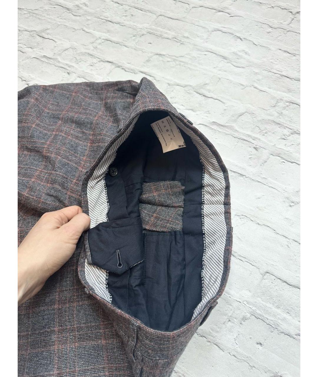 CORNELIANI Мульти шерстяные повседневные брюки, фото 6