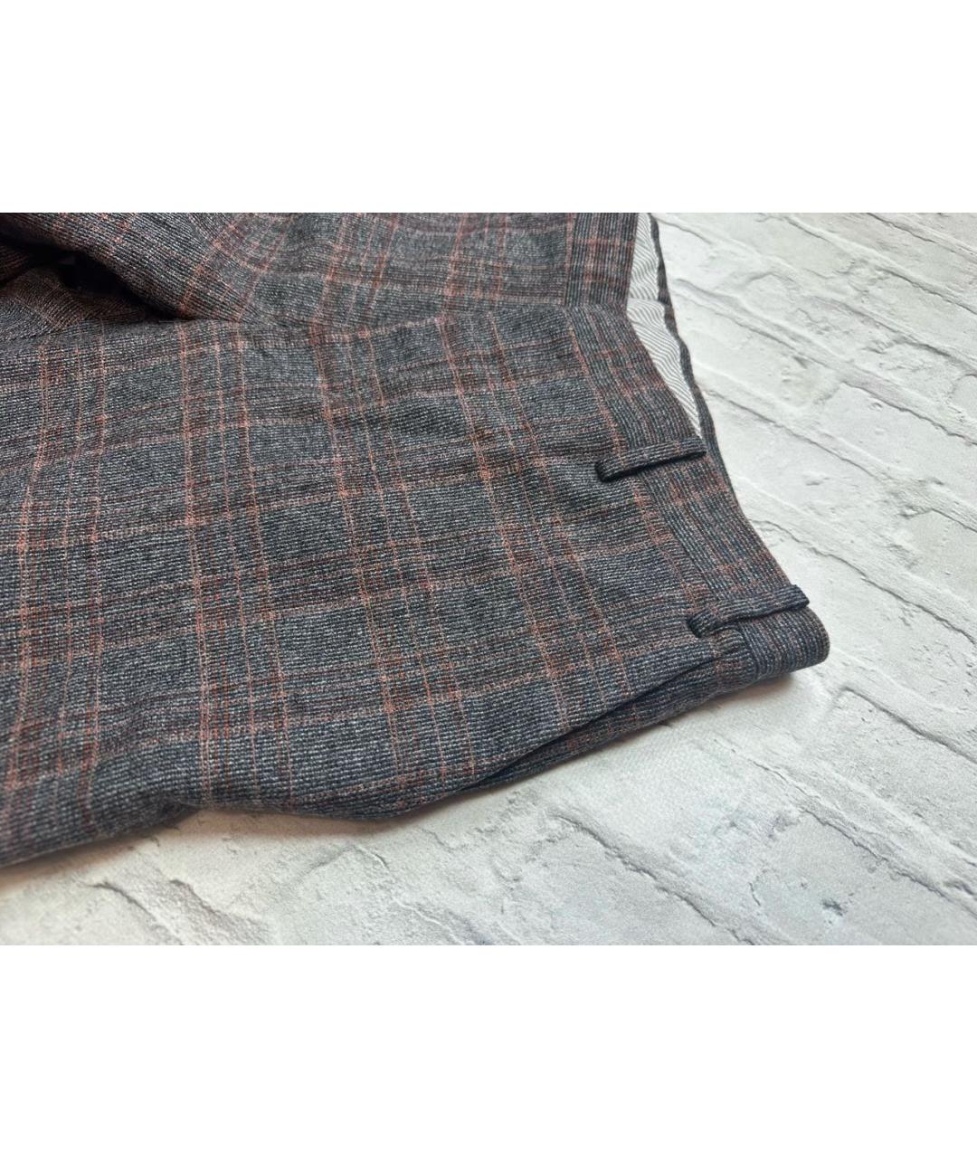 CORNELIANI Мульти шерстяные повседневные брюки, фото 5