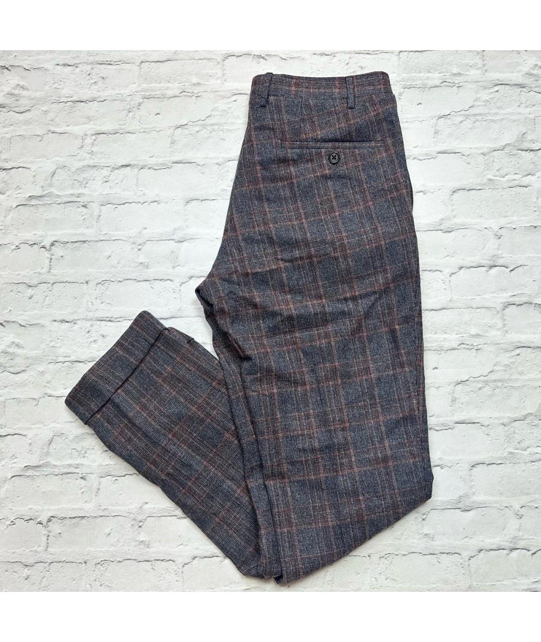 CORNELIANI Мульти шерстяные повседневные брюки, фото 2