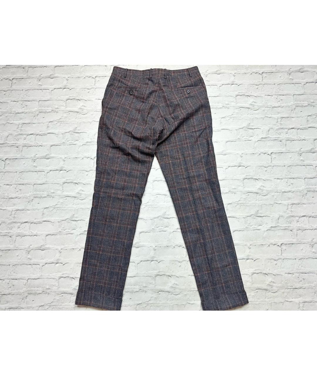 CORNELIANI Мульти шерстяные повседневные брюки, фото 3