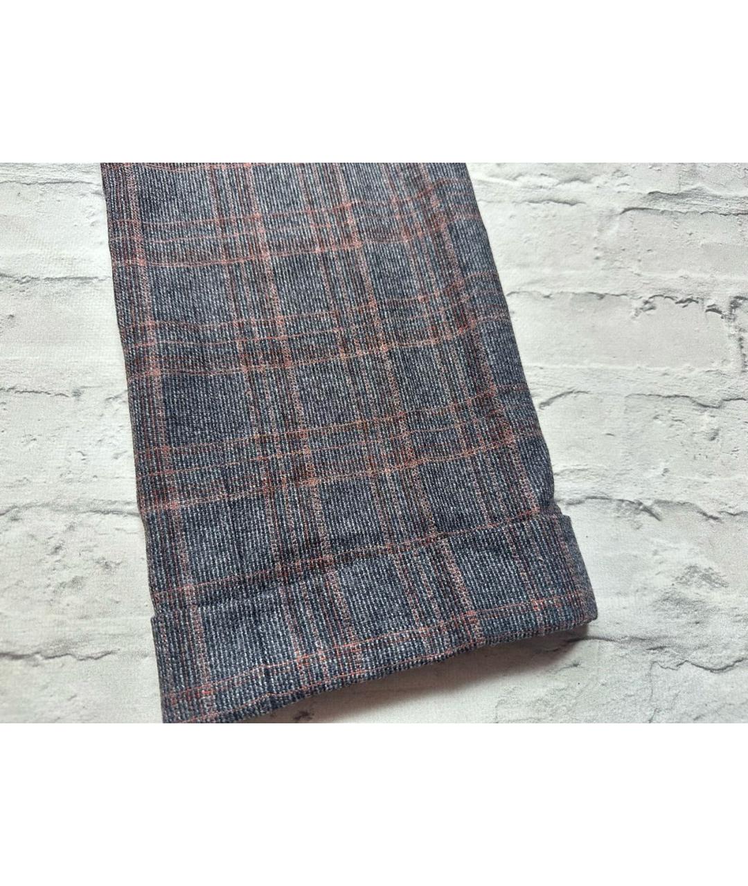 CORNELIANI Мульти шерстяные повседневные брюки, фото 4