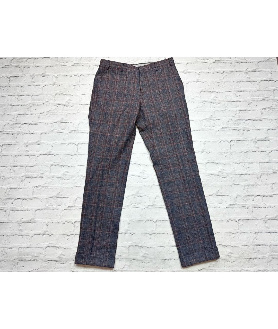 CORNELIANI Мульти шерстяные повседневные брюки, фото 9