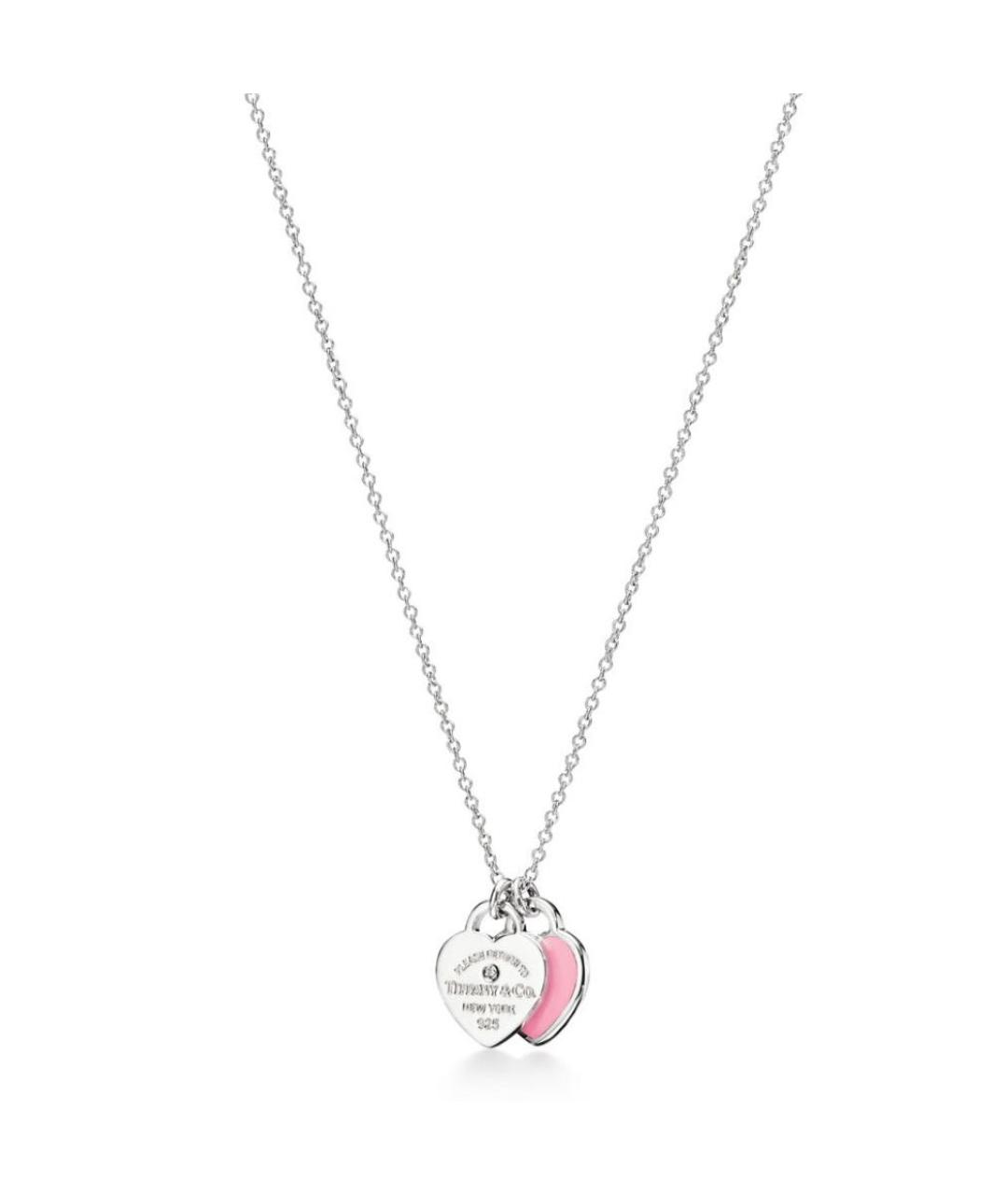 TIFFANY&CO Розовое серебряное колье, фото 1