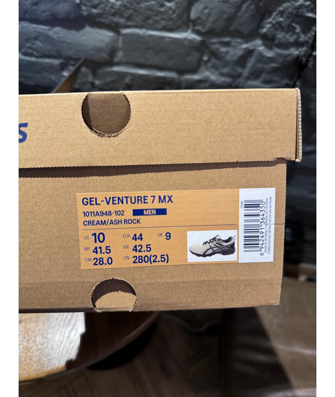 ASICS Белые текстильные низкие кроссовки / кеды, фото 6