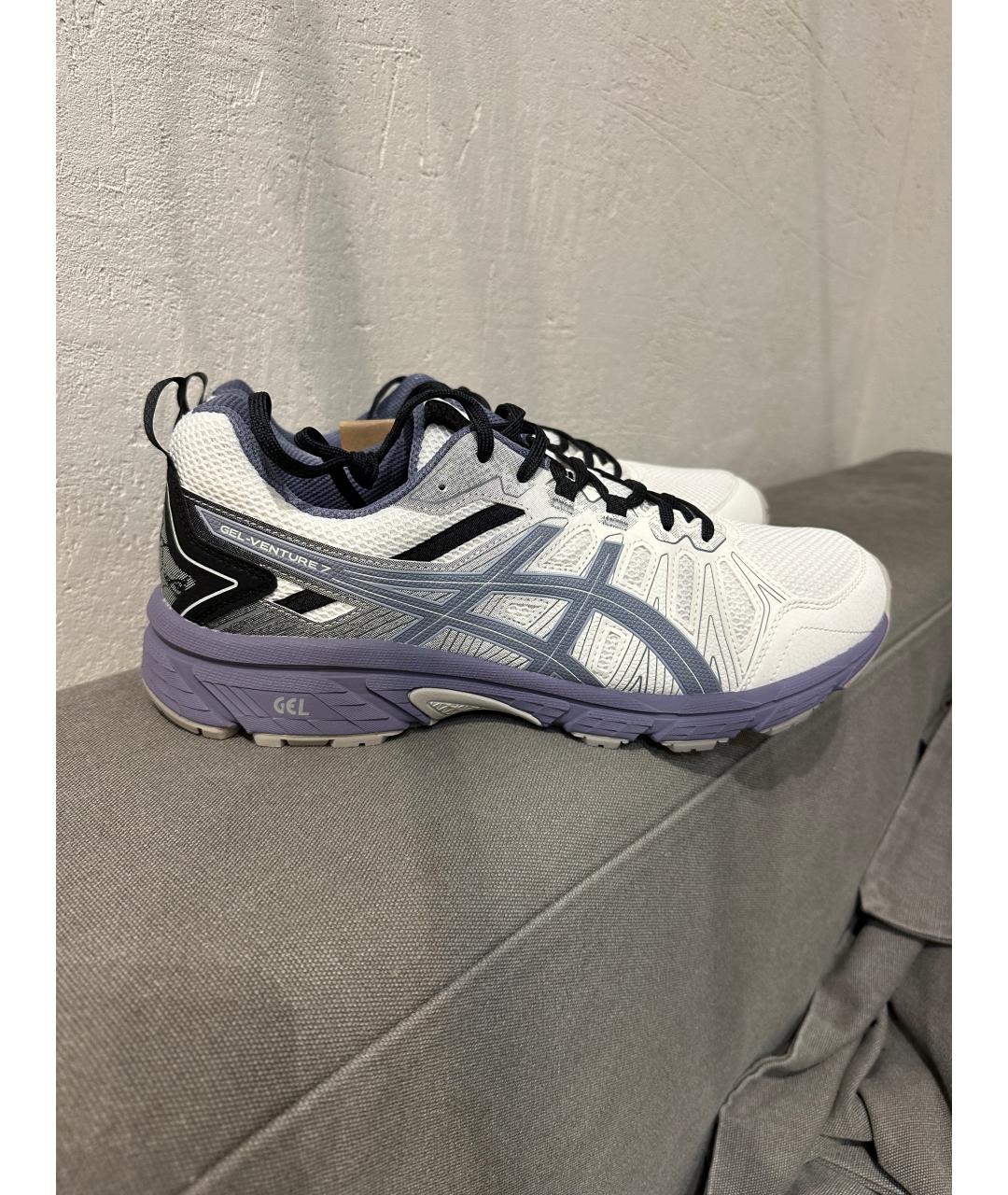 ASICS Белые текстильные низкие кроссовки / кеды, фото 8