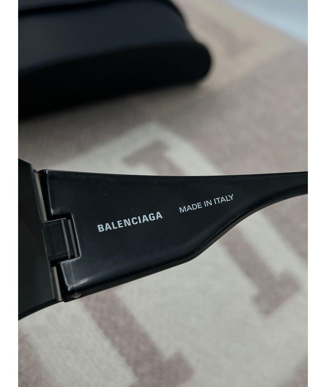 BALENCIAGA Черные пластиковые солнцезащитные очки, фото 6
