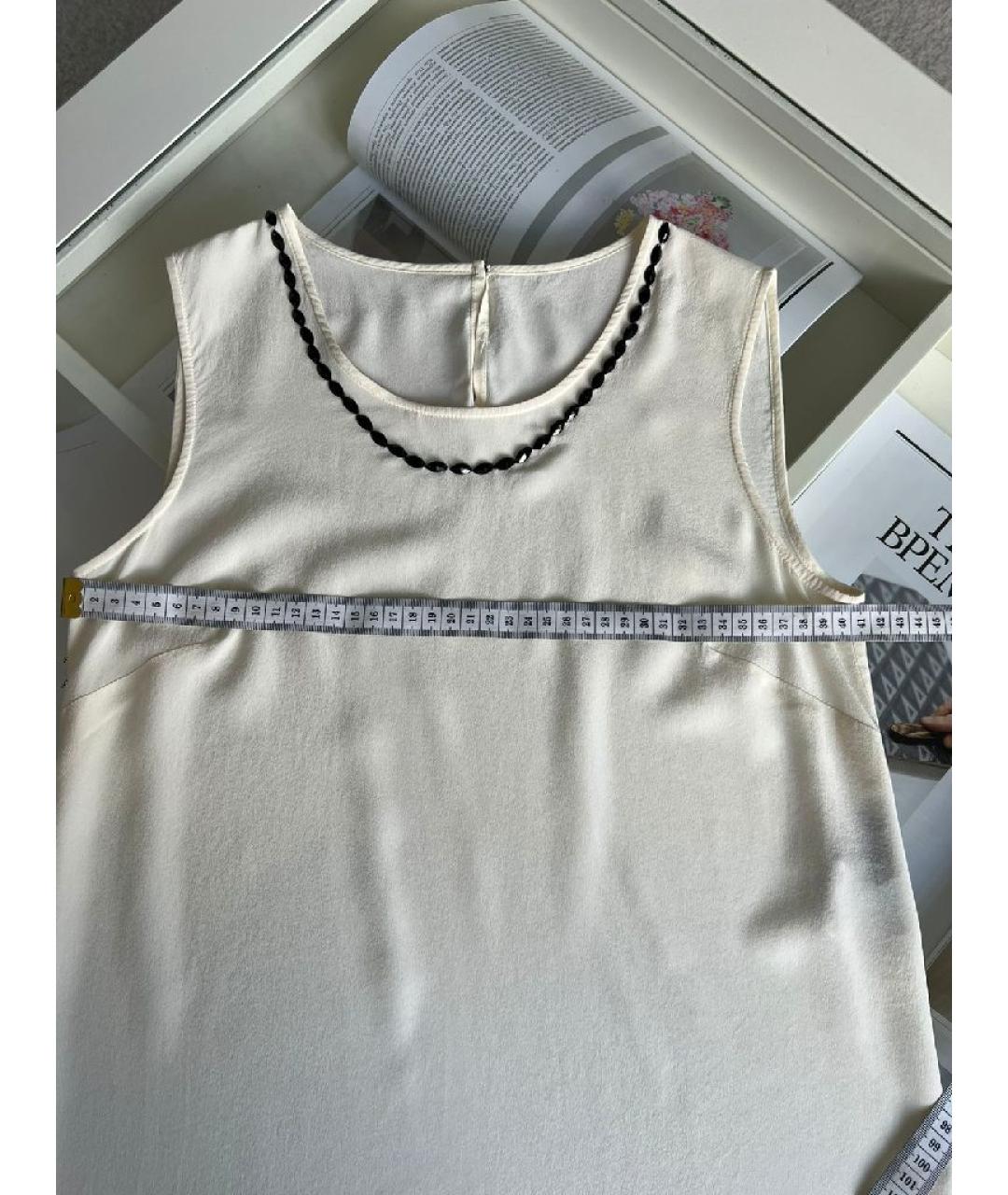 DOLCE&GABBANA Белая шелковая майка, фото 6