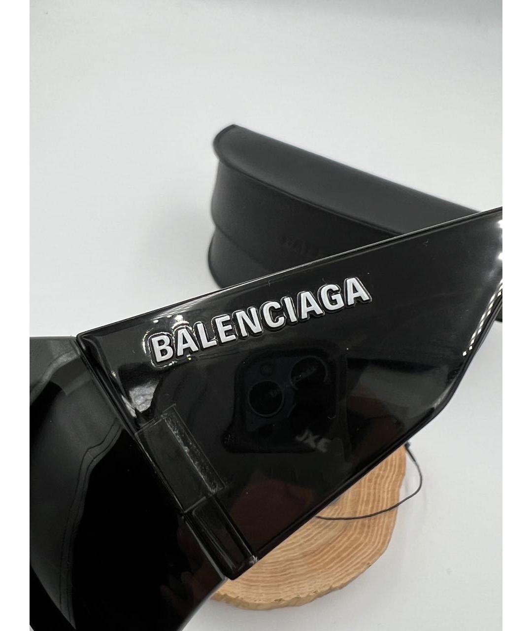 BALENCIAGA Черные пластиковые солнцезащитные очки, фото 5