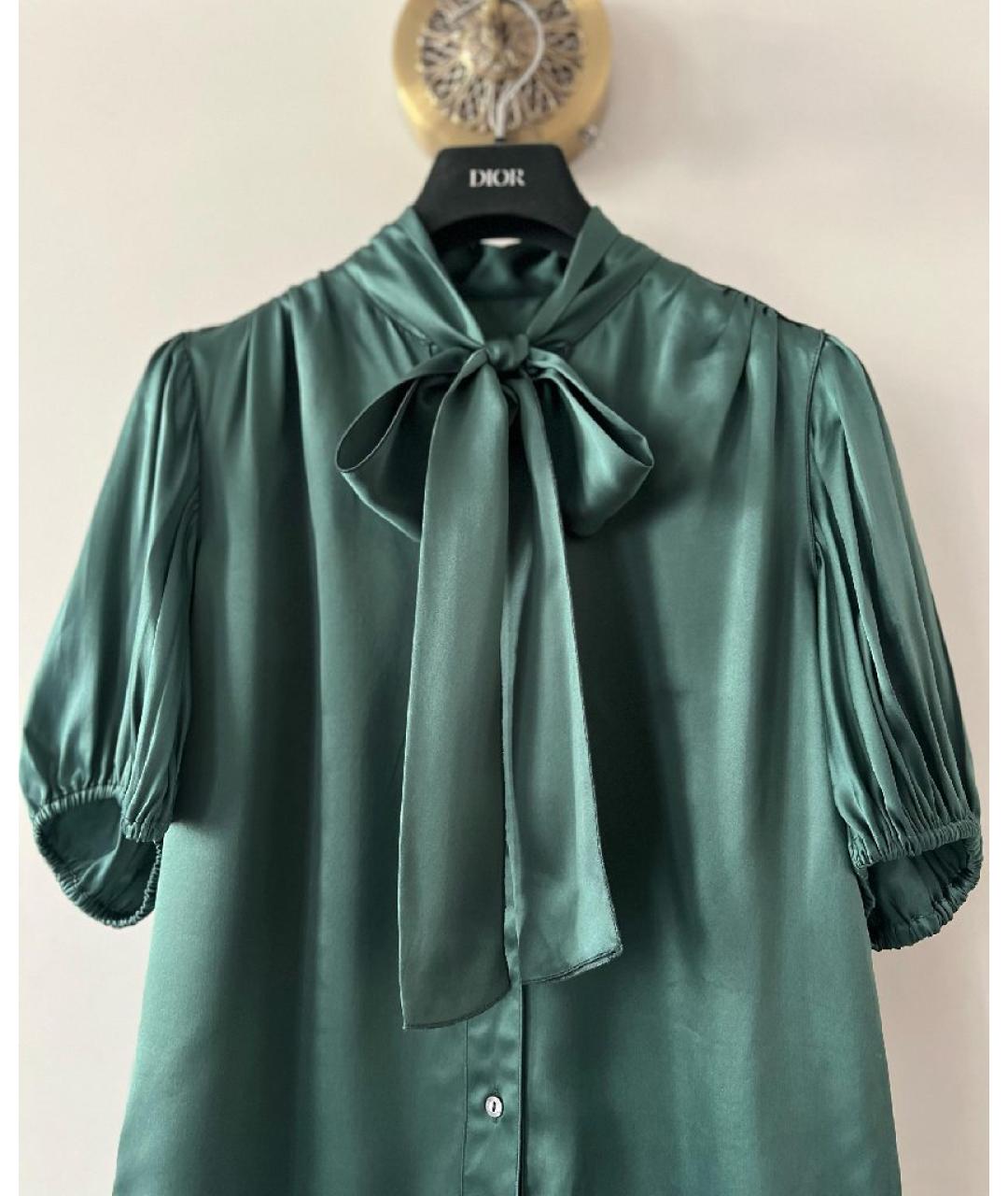 DOLCE&GABBANA Бирюзовая шелковая рубашка, фото 3