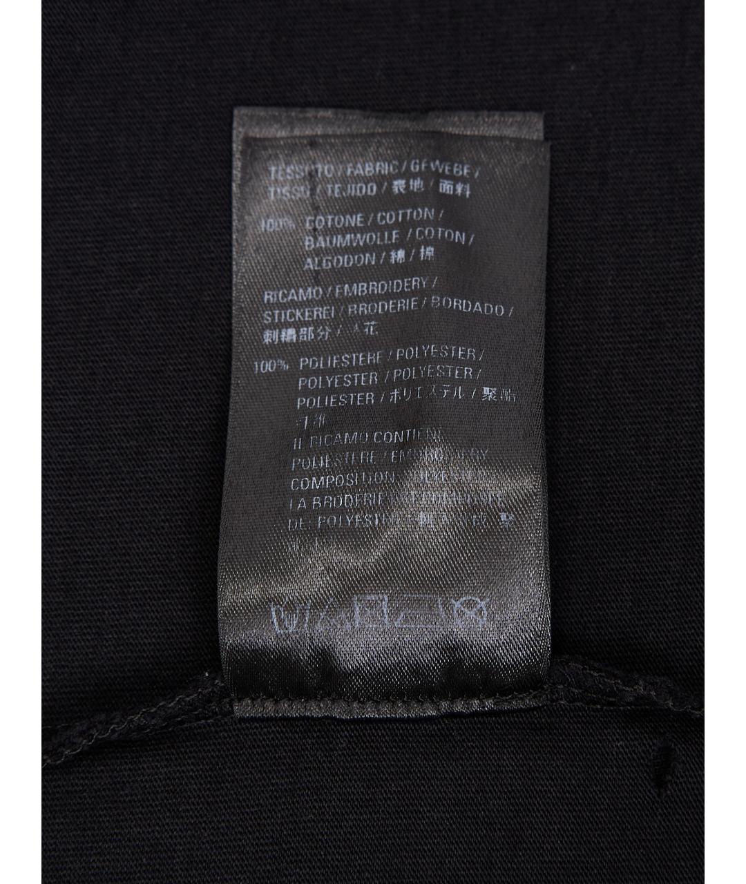 BALENCIAGA Черная хлопковая футболка, фото 7