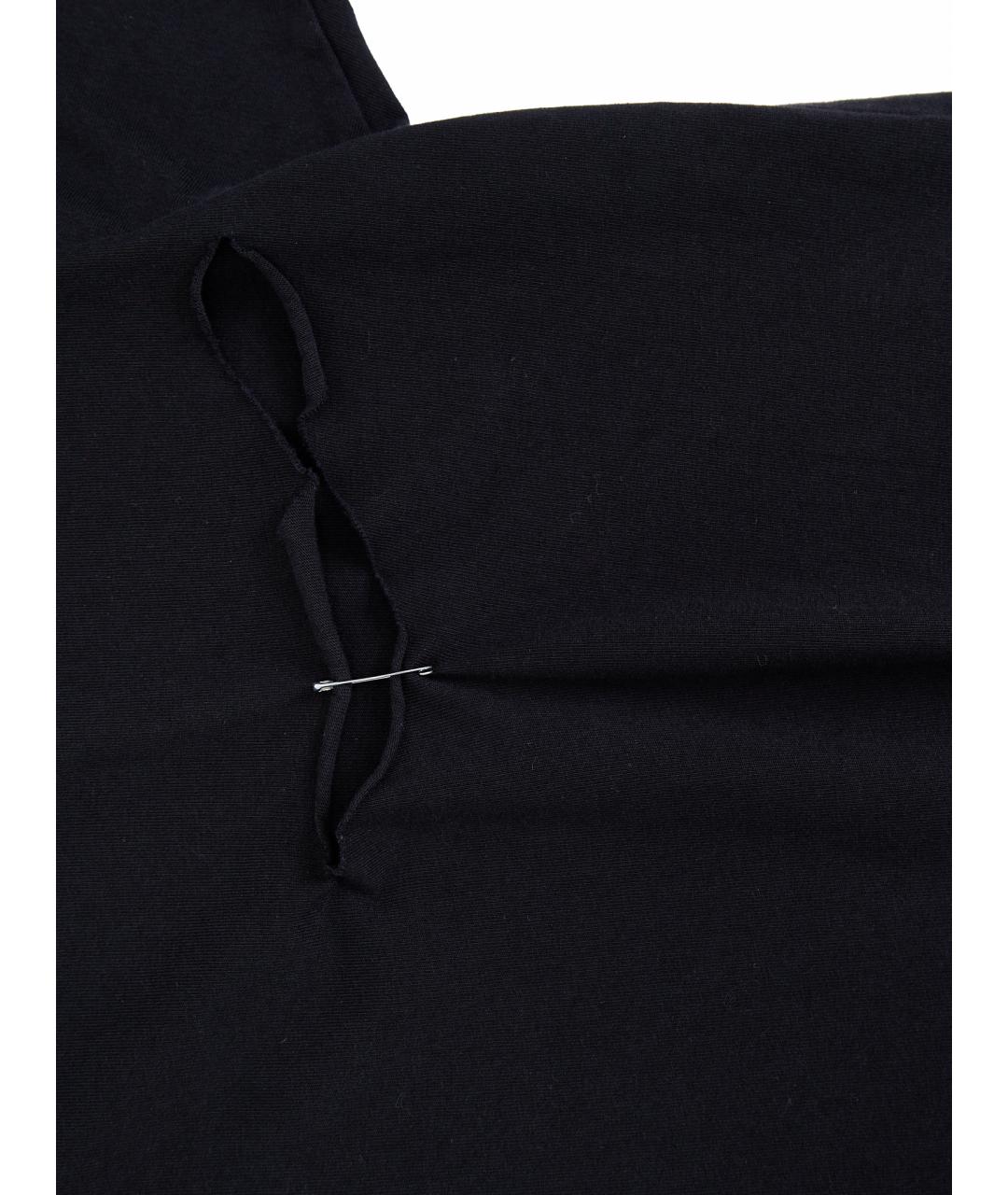 BALENCIAGA Черная хлопковая футболка, фото 5