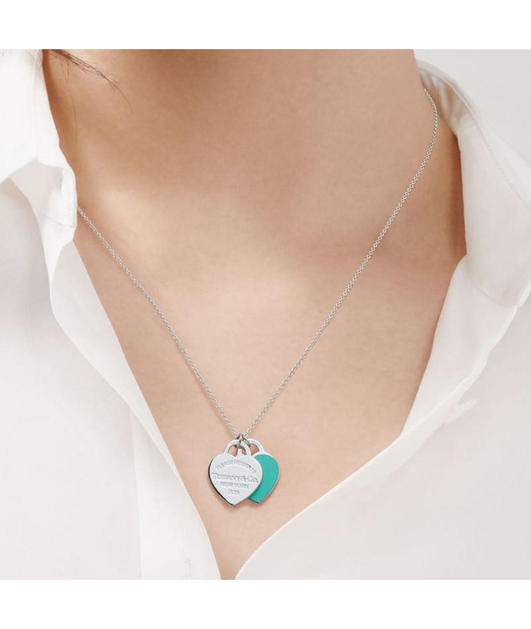 TIFFANY&CO Бирюзовое серебряное колье, фото 2
