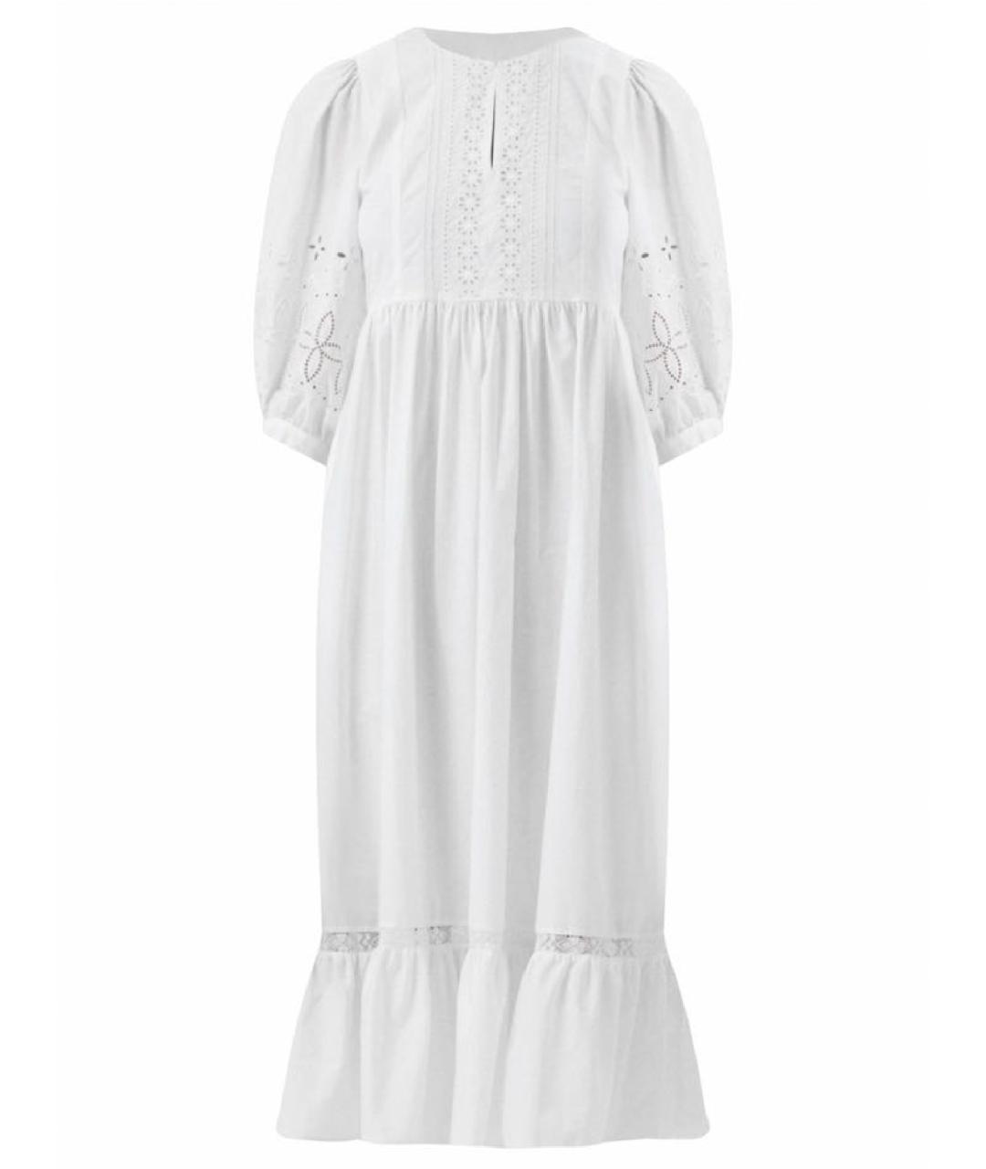 WEEKEND MAX MARA Белое хлопковое повседневное платье, фото 1