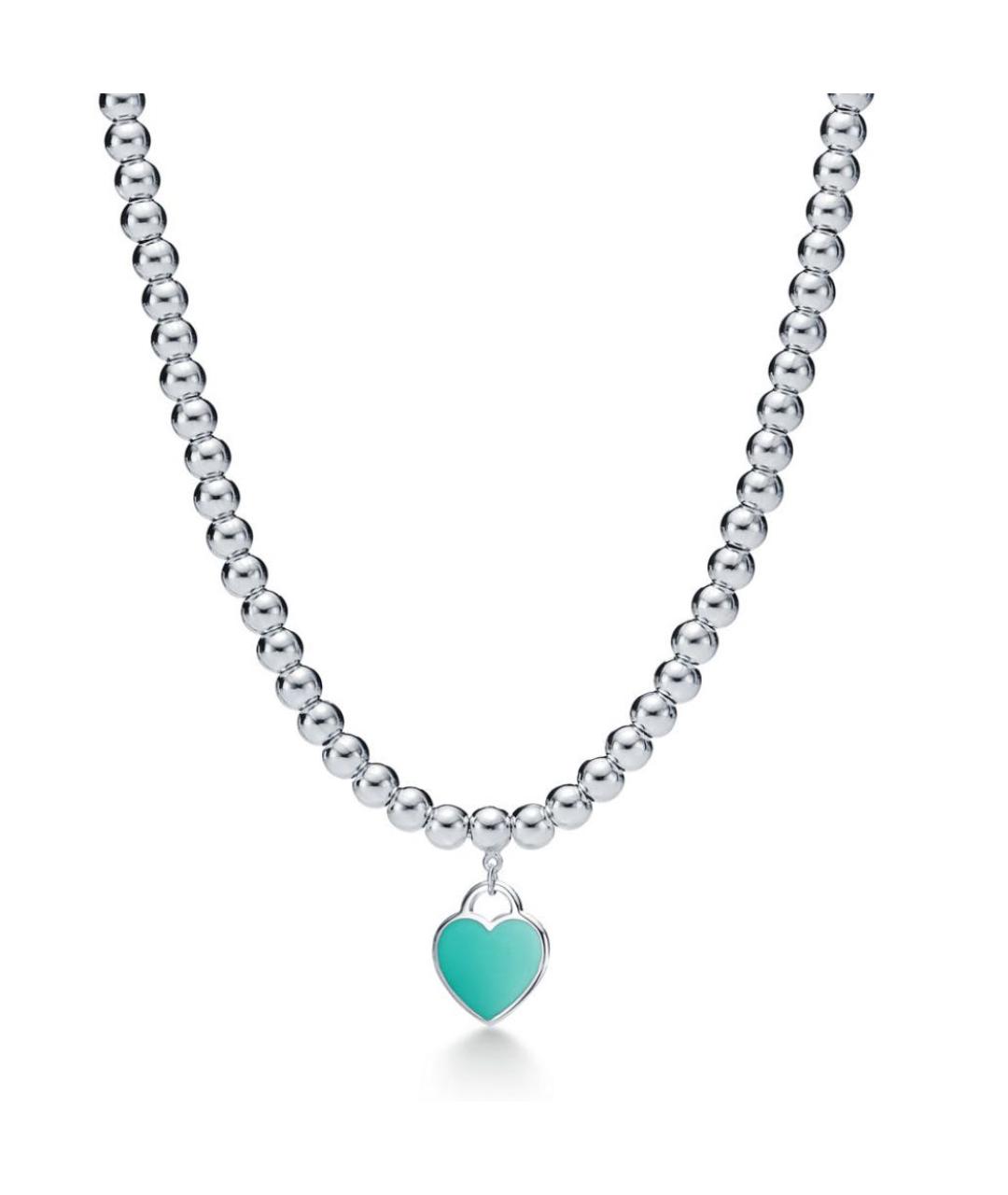 TIFFANY&CO Бирюзовое серебряное колье, фото 1