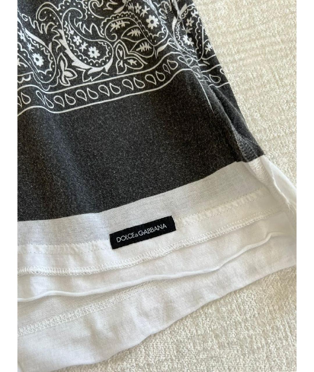DOLCE&GABBANA Черная хлопковая футболка, фото 4
