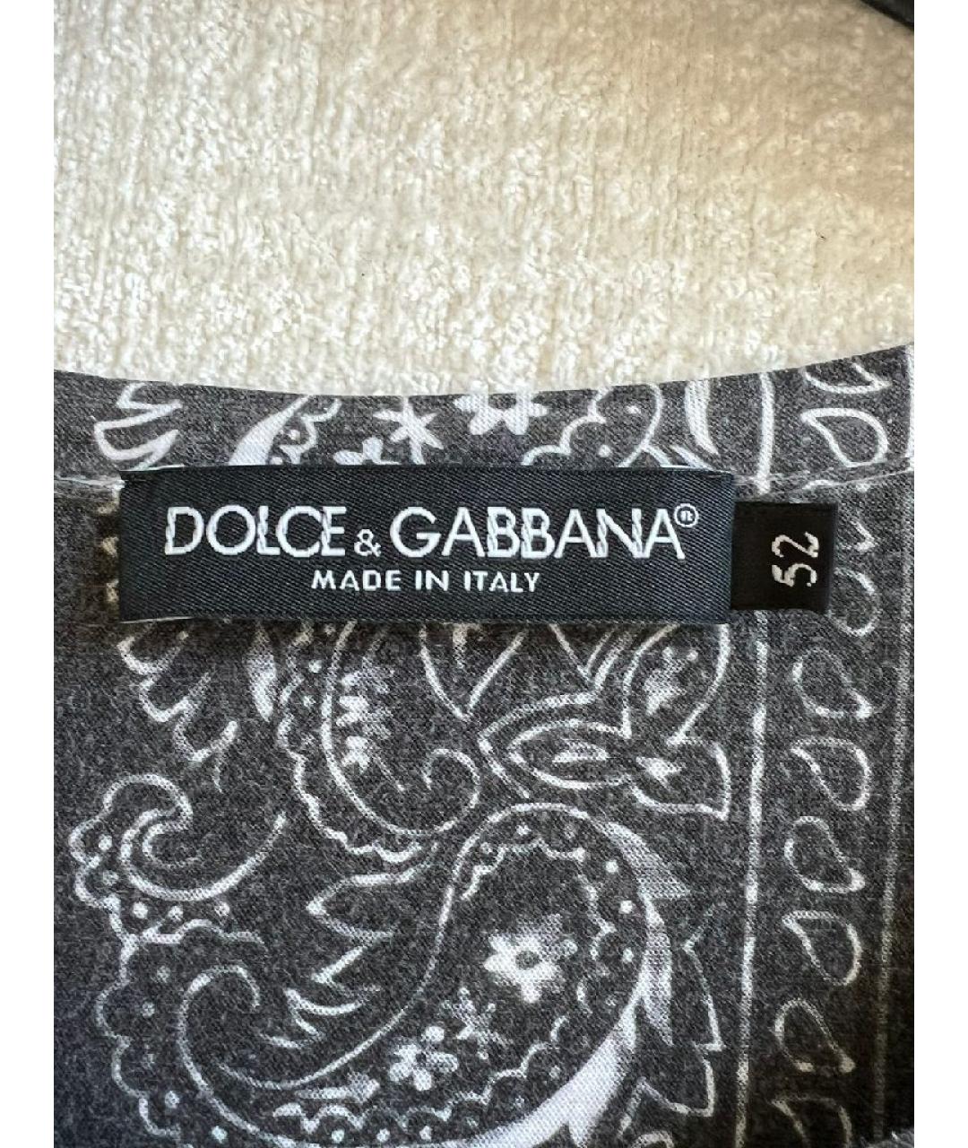 DOLCE&GABBANA Черная хлопковая футболка, фото 7