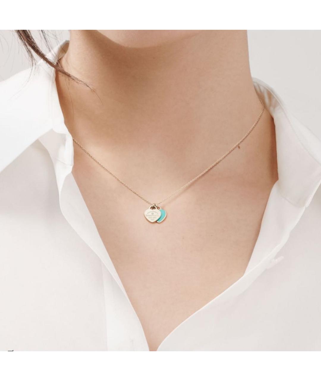 TIFFANY&CO Бирюзовое серебряное колье, фото 2